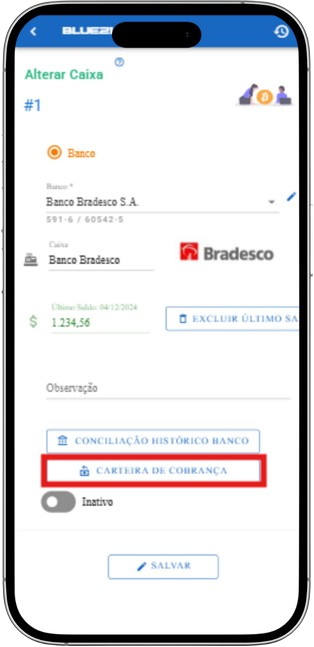 Regras de cobrança mobile